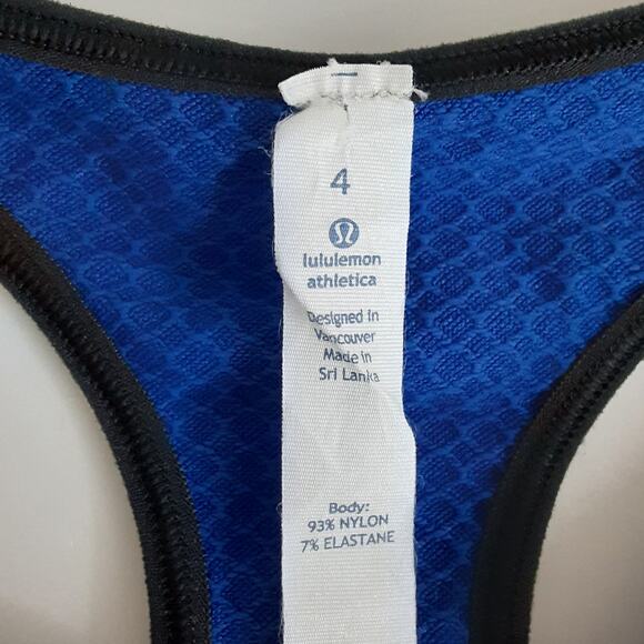 Lululemon Go Steady Seamless Sports Bra Racerback Blue Womens 4 Athletic Dance - Picture 4 of 6